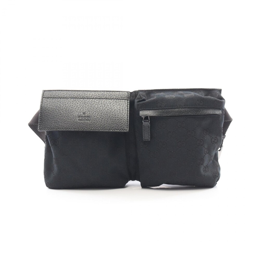 Gucci Gg Canvas Waist Belt Bag Leather #279694G68B